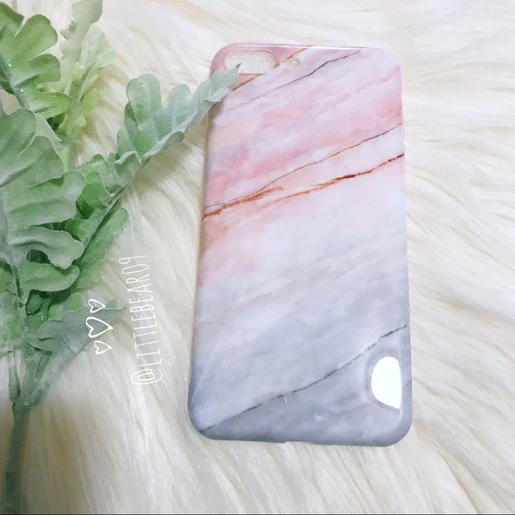Iphone X 7Plus 8Plus Case - Glossy Pink Marble - Picture 2 of 5